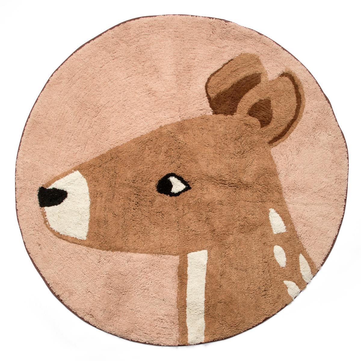 Sebra Woven floor mat, Twilight the deer, dreamy rose kitikate.uk